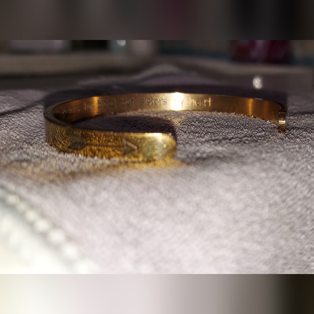 Gold Plated Arrow Cuff Adjustable Bangle Bracelet… - image 5